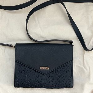 Kate Spade envelope clutch, black, removal cross-body strap